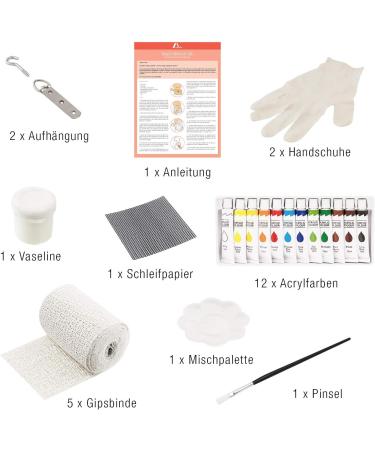 Amazy Baby Bump Plaster Print Set - 25-Part 3D Belly Casting Kit with Bandages Colors & Brushes for Unique Keepsakes - Buy Online on GoSupps.com
