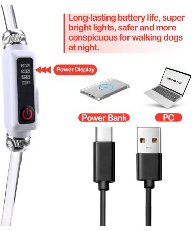 Yordawn Luminous LED Dog Collar - USB Rechargeable Waterproof Adjustable Length 3 Lighting Modes for Small & Medium Dogs and Cats - Enhanced Pet Safety in Red - Buy Online on GoSupps.com
