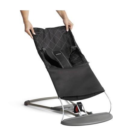 BABYBJ RN Bouncer Bliss Fabric Seat - Quilted Cotton (Black) - Buy Online on GoSupps.com