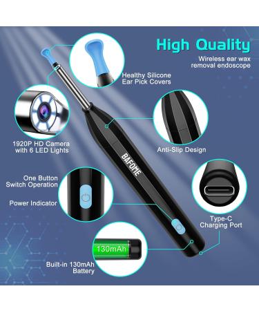 Premium Ear Wax Removal Tool Kit with Camera & Light | 6-Piece Ear Cleaning Set for iPhone iPad & Android - Effective Ear Wax Cleaner - Buy Online on GoSupps.com