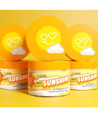 I LOVE Cosmetics Miss Sunshine Whipped Body Butter - Body Moisturizer for Women - Shea and Cocoa Butter Avocado Oil - Vanilla Caramel Scent - 8.5 oz - Buy Online on GoSupps.com