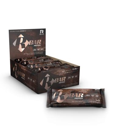 Reflex Nutrition R-Bar Protein Bar 20g Whey Protein Low in Sugar High in Fibre (Double Chocolate Browin) (12x60g) Double Choc Brownie