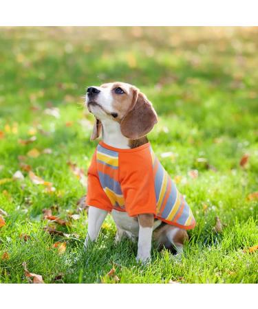 DENTRUN 2 Pack Stripe Dog Shirts for Small Medium Large Pets | Lightweight Breathable Apparel for Dogs & Cats | Soft Basic Outfit Vests in Red & Yellow | XX-Small - Buy Online on GoSupps.com