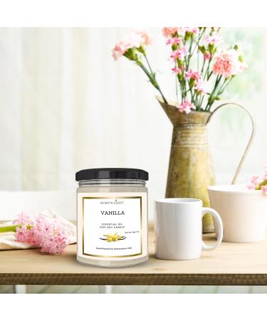 Vanilla Essential Oil Candle - All-Natural Soy Candle | Aromatherapy 9 Oz | Long-Lasting 40 Hour Burn | Ideal Gift for Men & Women - Buy Online on GoSupps.com