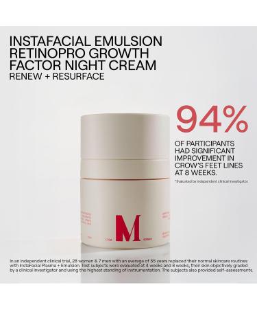 Dr. Diamond's Metacine InstaFacial Emulsion Retinopro Growth Factor Night Cream | Retinoid & Growth-Factor Complex with Niacinamide Peptides & HA for Resurfacing Skin Renewal & Hydration 1.7 oz - Buy Online on GoSupps.com