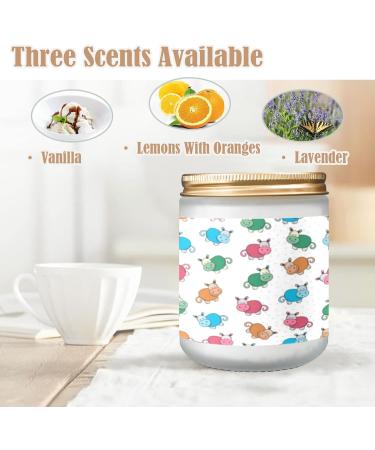 Buy Orange Lemon Scented Candles - Aromatherapy Jar Candles 7 oz | Perfect Gift for Women & Birthday Celebrations - Colorful Cow - Buy Online on GoSupps.com