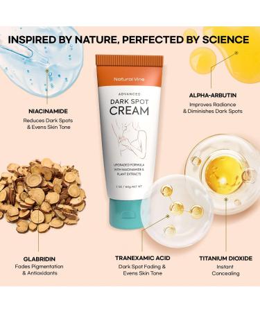 Natural Vine Dark Spot Corrector: Dark Spot Remover for Face Body in 4-8 Weeks - Instant Concealing & Age Brown Sun Faded Spot Remover Melasma Freckles Correcting with Niacinamide for Women & Men 60g 2 Ounce (Pack of 1) - Buy Online on GoSupps.com