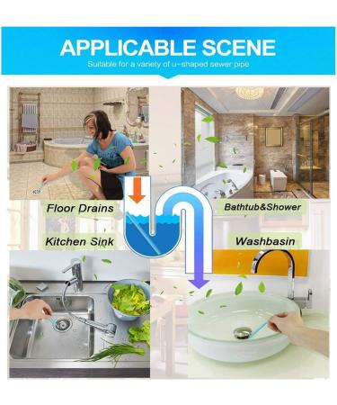 DRAIN STICKS FOR UNBLOCKING - 12 Pack - Enzyme Foam Pipe Cleaner & Unblocks Clogged Drains | Make Drains Flow Easy Sticks | Outdoor Drain Unblocker | Foaming Kitchen & Toilet Drain Cleaner - Buy Online on GoSupps.com
