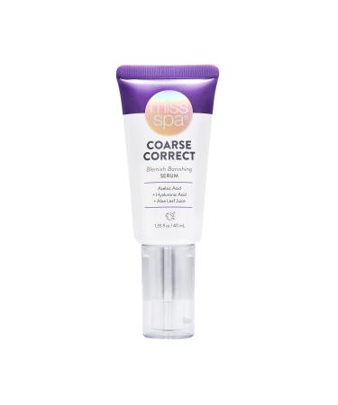 Miss Spa Coarse Correct Blemish Banishing Face Serum for Women Acne Fighting Hyaluronic Acid and Aloe Leaf 1.35 Oz.