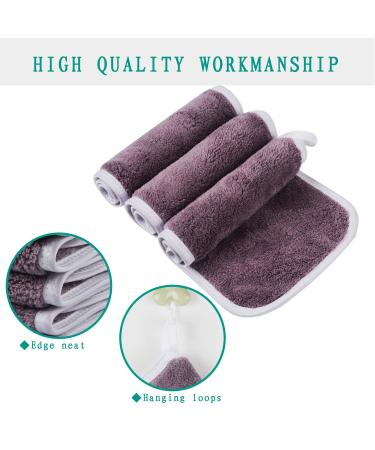 Kinhwa Microfiber Makeup Remover Cloths - Ultra Soft & Reusable Washable Face Towels (3 Pack 15cm x 30cm Purple) - Eco-Friendly Makeup Wipes for All Skin Types - Buy Online on GoSupps.com