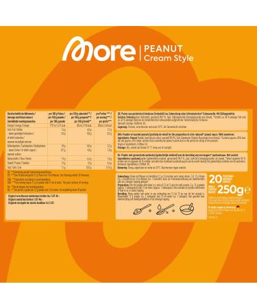 Buy MORE NUTRITION Light Peanut Cream - 3 x 250g | Premium Peanut Butter Powder | 250g Pack of 3 | Sweet & Nutty Flavor International Shipping Available - Buy Online on GoSupps.com