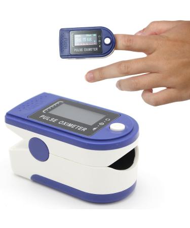 Fishtec-Oximeter with LCD display rotatable pulse display oxygen saturation rate perfusion index and battery stand display with numbers and graphics-infrared radius internally