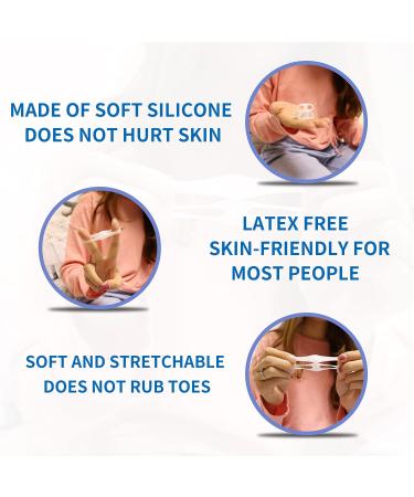 Zinyakon Two Hole Gel Small Toe Separator - 12 Pcs Little Toe Spacer for Overlapping Toe, Calluses, Blister - Relieve Foot Pain - Pinky Toe Corrector for Little Toe Bunion Pain - Buy Online on GoSupps.com