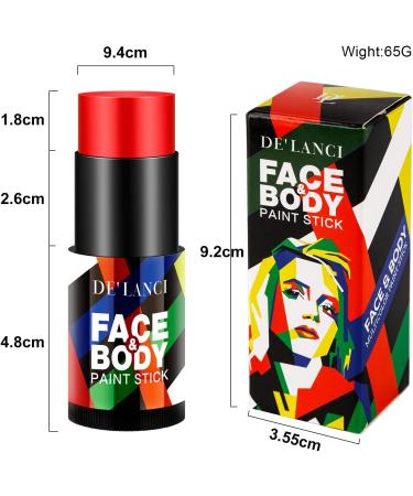 Red Face Paint Stick La Catrina Cream Blendable Body Paint Stick Sports Red Face Paint Football Foundation Makeup Professional Halloween Makeup Clown Joker Cosplay Special Effects SFX Costume - Buy Online on GoSupps.com