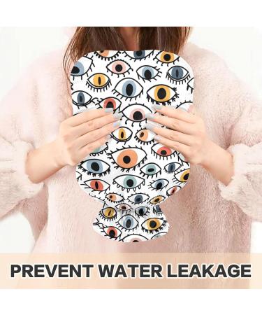 Naanle Colored Eyes Hot Water Bottle with Cover - 2L Heat & Cold Therapy Pain Relief for Hands & Feet Ideal for Bed Use - Buy Online on GoSupps.com