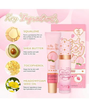  MEITREND Peach oil lip care kit lip lotion moisturizes and hydrates daily lipstick - Buy Online on GoSupps.com