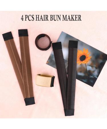 BOOBEES 4 Power Hair Bun Maker - DIY French Twist Donut Tool for Long Hair | Perfect Hair Bun Frisur Accessory - Buy Online on GoSupps.com