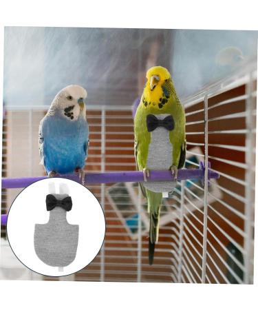 Minkissy Flying Bird Diapers | Wavy Clothing for Conures & Nymphensittich | Trendy Cotton Pants 12x6cm Gray - Perfect Bird Costume Dresses - Buy Online on GoSupps.com