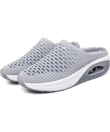 Buy Neuropathy Shoes for Women | Comfortable Breathable Extra Wide with Arch Support - Pain Relief | 8 Grey - Buy Online on GoSupps.com