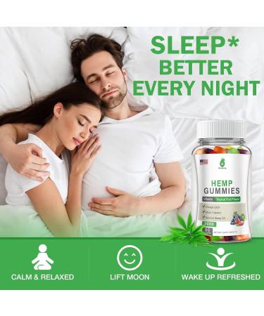 Hemp Gummies for Pain, Sleep, Anxiety (3 Packs) - Hemp Gummy 100% Natural Organic Extra Strength High Potency with Pure H mp Oil Extract Vegan Bear Candy - Buy Online on GoSupps.com