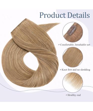 Hair Parts Real Hair Clip-In Extensions - 1PC 5 Clips Thick 7A Human Hair 25cm Length 65g - Dark Blonde #27 - Buy Online on GoSupps.com