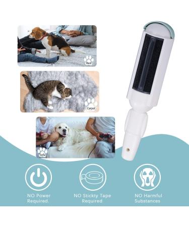 Pet Hair Remover Roller Worve Reusable Animal Hair Removal Brush for Dogs and Cats Self Clean Pet Fur from Carpet Furniture Bedding Sofa Rugs Laundry and Clothes White - Buy Online on GoSupps.com