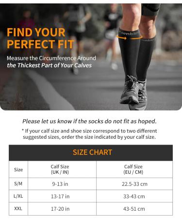 CAMBIVO Calf Compression Sleeves - 2 Pairs, Shin Splints Support for Running, Sports, Flight - Men & Women (S-M, Black) - Buy Online on GoSupps.com