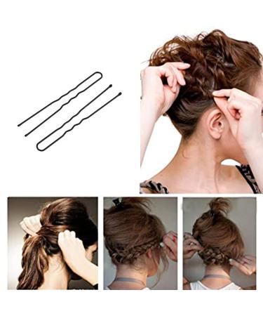 150 Black Metal U-Shaped Hair Needles for Women | Perfect Hair Clips for Solid Hairstyles - Buy Online on GoSupps.com