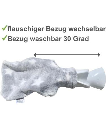 Buy Larovita Hot Water Bottle with Stars Cover - 1.8L Hugo Frosch INTERTEK Tested Odorless - International Shipping Available - Buy Online on GoSupps.com