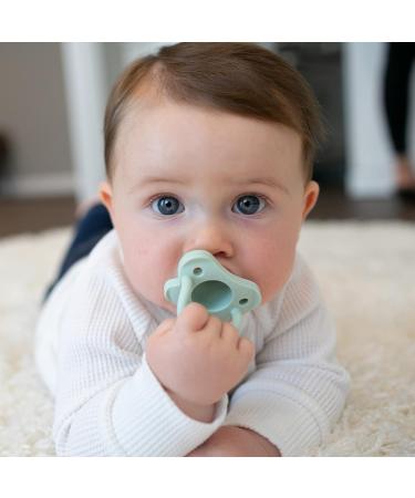 Dr. Brown's HappyPaci 100% Silicone Baby Pacifier 0-6m | BPA Free Contoured Design 2-Pack - Blue & Green - Buy Online on GoSupps.com
