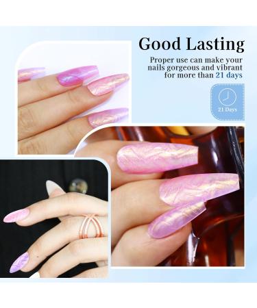 Pearl Gel Nail Polish | 6 Shimmer Colors - UV LED Soak Off | Mermaid Effect DIY Manicure Art for Women - Buy Online on GoSupps.com