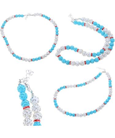 OralGos Fashion Disco Ball Necklace - Rhinestone Baseball Clavicle Chain for Athletes - Sporty Blue Jewelry - International Shipping Available - Buy Online on GoSupps.com