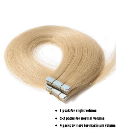 Buy Silk-Co Tape Extensions | 30cm Remy Real Hair | 20 Tresses x 4cm | #613 Bleached Blonde | International Shipping - Buy Online on GoSupps.com