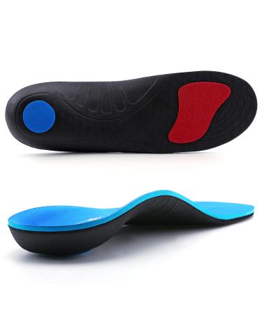 TOPSOLE Orthotic Insoles Plantar Fasciitis Insoles Arch Support Insoles for Flat Feet Foot Pain High Arches OverPronation Metatarsalgia Heel Pain Insoles for Men and Women (UK-9-28cm Blue 228) UK-9-28cm Blue 228