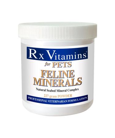 Rx Vitamins Feline Minerals - Mineral Powder with Calcium, Magnesium, Potassium, & Taurine for Cats - Cat Dental Care Plus Immune Support - 8 oz