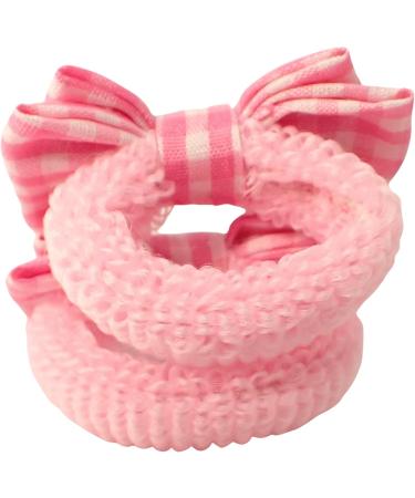 Topkids Accessories Bow Hair Bobbles/Hair ties for Girls Hair Accessories for Girls Hair Bands for Girls Hair bobbles for Girls Hair Bows Hair Elastics (Gingham Pink) - Buy Online on GoSupps.com