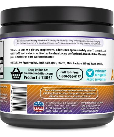 Amazing Formulas AAKG 500 Grams (1.1 Lb) Powder Supplement | Arginine Alpha-Ketoglutarate | Wild Berry Flavor | 87 Servings | Non-GMO | Gluten Free - Buy Online on GoSupps.com