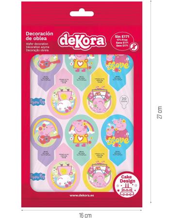 dekora PEPPA PIG Edible Wafer Cake Cupcake Decorations Pack of 20 135050 - Buy Online on GoSupps.com