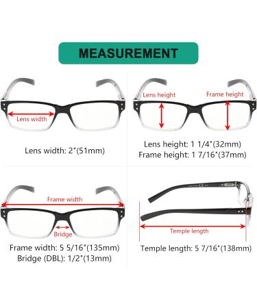 Eyekeper Classic Spring Hinge Reading Glasses - 5 Piece Set Black/Transparent 2.5 Diopters Sun Reading Glasses with Transparent Lens - International Shipping Available - Buy Online on GoSupps.com