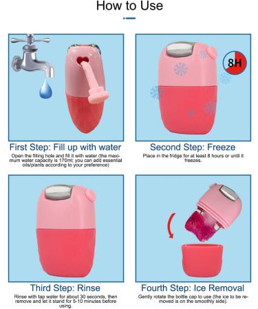 Ice Cube Roller for Face Metal Roller Ice Face Roller Reusable for Facial (Pink) - Buy Online on GoSupps.com