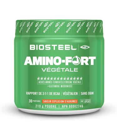BioSteel Plant-Amino Power BCAA Powder - Non-GMO Fermented Plant-Based Amino Acids - Citrus Twist Flavor - 30 Servings - Buy Online on GoSupps.com