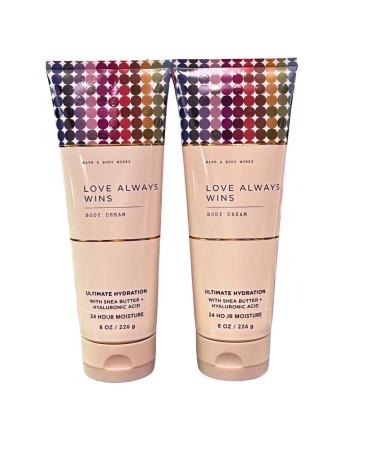 Bath & Body Works Body Cream 8oz Each Set of 2 - Aloe Vitamin E Shea (Love Always Wins)