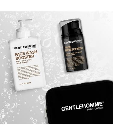 Men's Travel Skincare Set: Facial Kit with Cream & Cleanser - Essentials for Healthy Skin - Buy Online on GoSupps.com