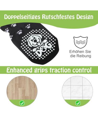 Mfsdai Anti-Slip Dog Socks - 3 Pairs with Adjustable Velcro for Small Medium & Large Dogs | Non-Slip Paw Protectors for Hardwood Floors - Buy Online on GoSupps.com
