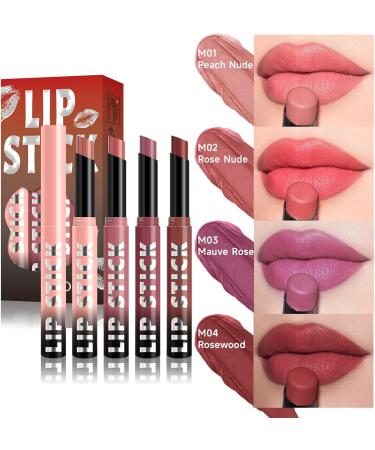 G n rique Matte Lipstick Set Long Lasting Lip Gloss Lightweight Waterproof Lip Color Sturdy Hydrating 4X for All Day Wear Parties Festive Date Nights Weddings Outdoor Events - Buy Online on GoSupps.com
