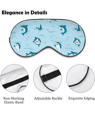 Happy Sharks in Sea Sleep Mask - Adjustable Eye Cover for Sleeping, Blocking Light - Men and Women, Travel and Nap - Buy Online on GoSupps.com