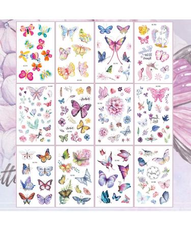 120 Pcs Cute Colorful Art Butterfly Temporary Tattoos for Kids & Women - Butterfly Party Favors - Buy Online on GoSupps.com