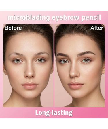  SONGVISON Double Sided Curved Eyebrow Pencil with Double Tip for Women Effortlessly Natural Eyebrow All-Day Wear Waterproof and Stain Resistant - Buy Online on GoSupps.com