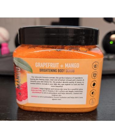 Shop Grapefruit + Mango Brightening Body Scrub | Ultra Hydrating Exfoliating Body Care - 21 oz - Buy Online on GoSupps.com