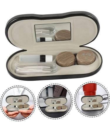 Buy Fondotin Dual-Purpose Collapsible Glasses Case Set - Fashionable Travel Contact Lens & Sunglasses Holder - PU Leather 15.8x7.4cm | International Shipping Available - Buy Online on GoSupps.com